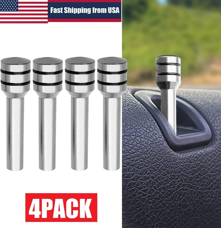 4Pcs Alloy Car Interior Door Locking Lock Knob Pull Pins Covers Accessories USA