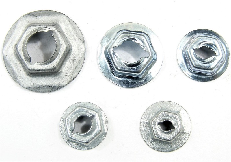 Ford Truck PAL Nuts- Fit 1/8″ to 5/16″ Studs- Emblem Interior- 125pcs 25ea- #046