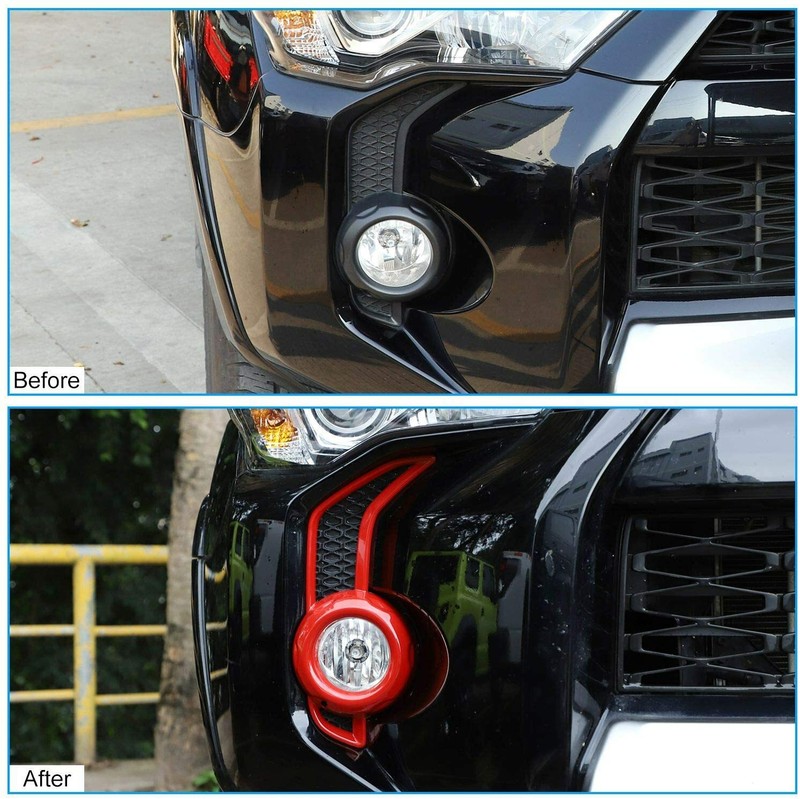 Car Front Fog Light Lamp Frame Cover Trim Bezels For 4Runner SR5/TRD Pro 2010+ gallery