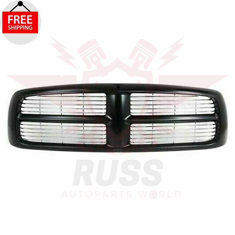 For 02 03 04 05 DODGE RAM 1500 2500 3500 New FRONT BUMPER GRILLE BLACK CH1200259 gallery
