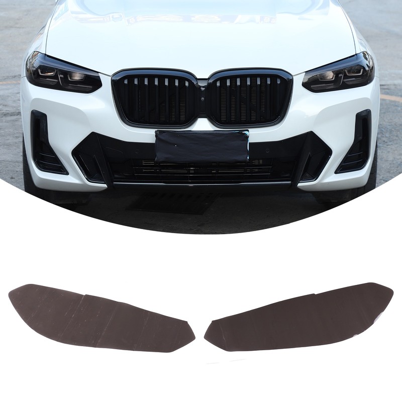 Smoked Headlight Tint Cover Blackout OVERLAY TPU Films Fits BMW X3 2018-2023