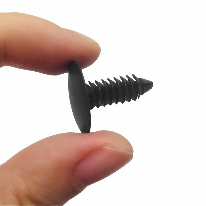 100X 1/4" Hole Fastener Clips Auto Car Plastic Rivets Retainer Fender Push Pin gallery