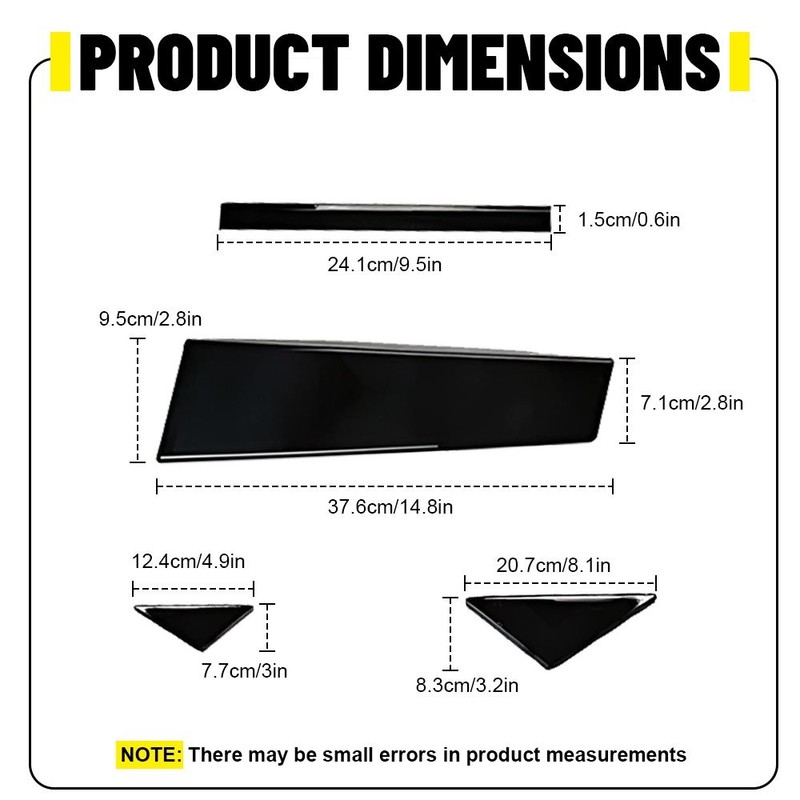 10Pcs Molding B-Pillar Post Door Window Trim FOR Mazda 3 Axela 2014-2018 Black` gallery