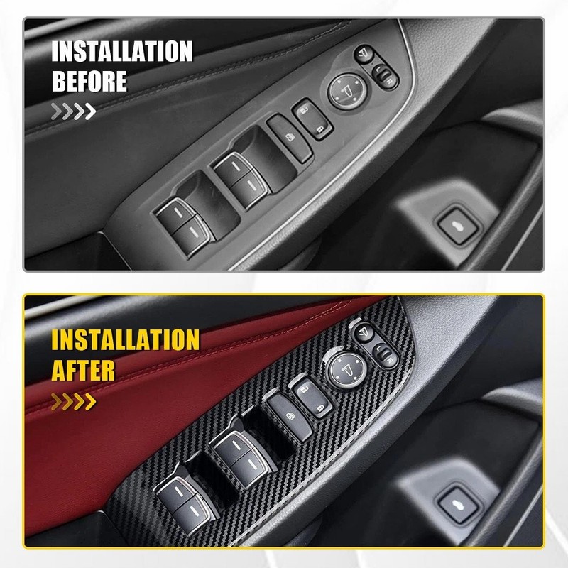 Carbon Fiber Look Window Control Switch Panel Covers For 2018-2022 Honda Accord gallery