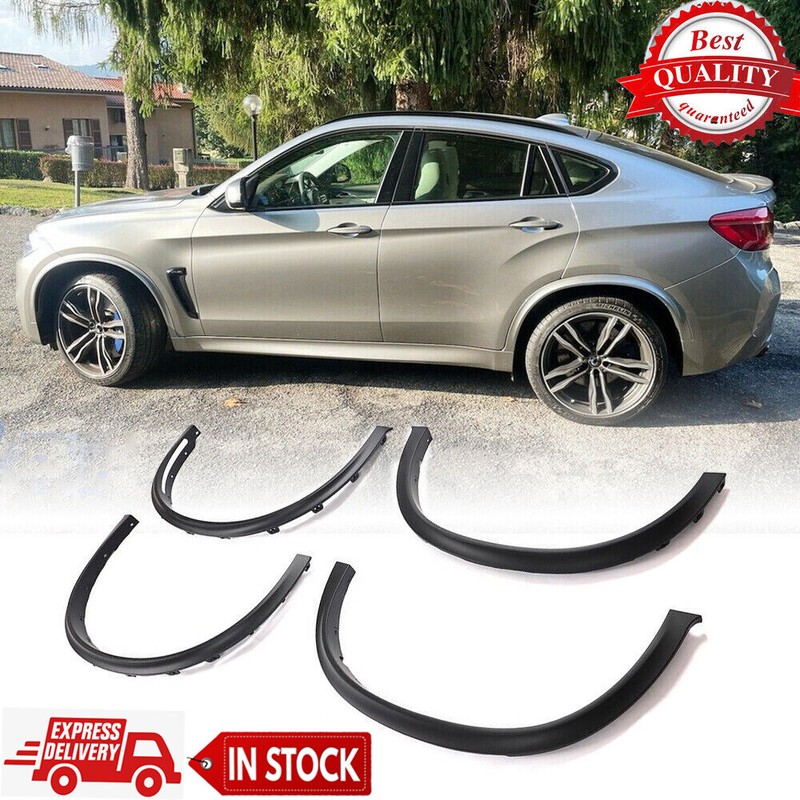 For BMW X6 F16 X6M F86 2015-2018 Wide Arches Wheel Fender Side Flares Trim 4PCS
