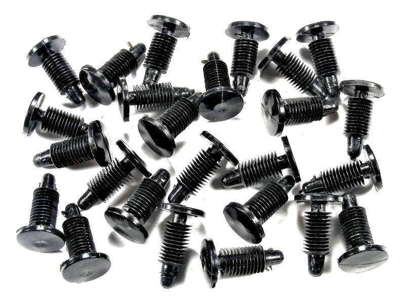 GM Trim & Weatherstrip Clips- Fit 1/4" Hole- 1/2" Head- 3/4" Stem- 25 clips #075 gallery