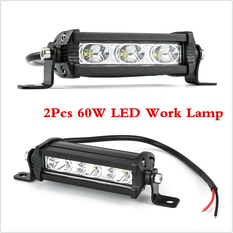2PCS LED Light Work Bar Spot Fog Driving Lights Roof Reading Lamp 6500K 6000LM gallery