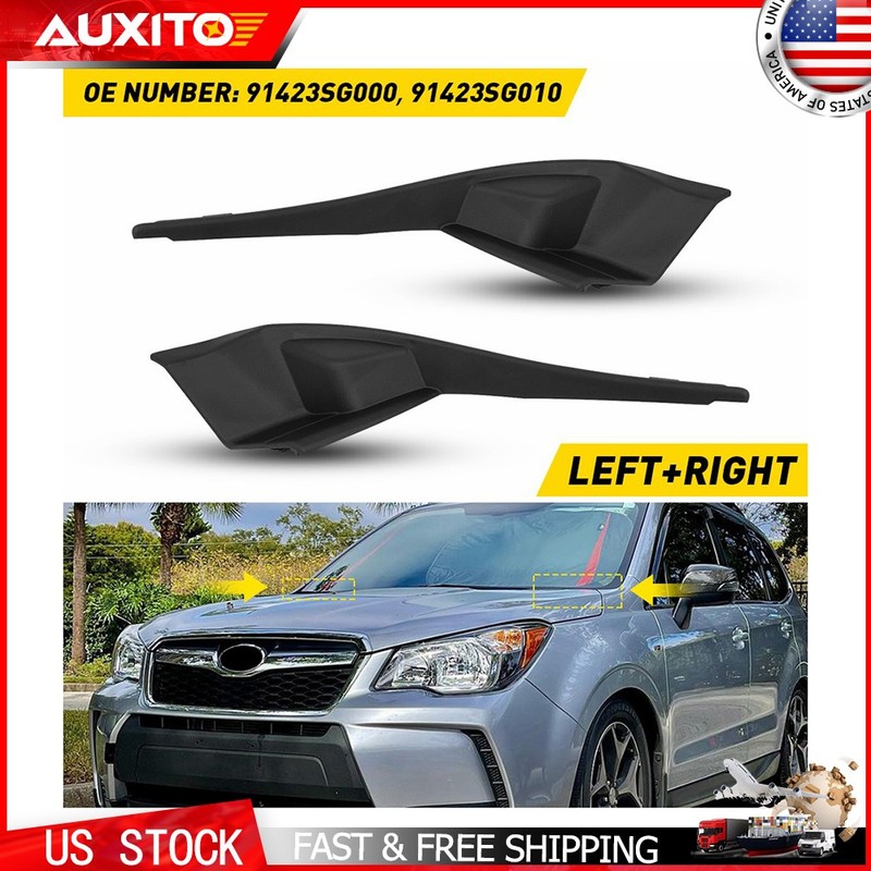 For Subaru Forester 2014 2015 2016 2017 2018 Wiper Cowl Grille Trim Panel Pair