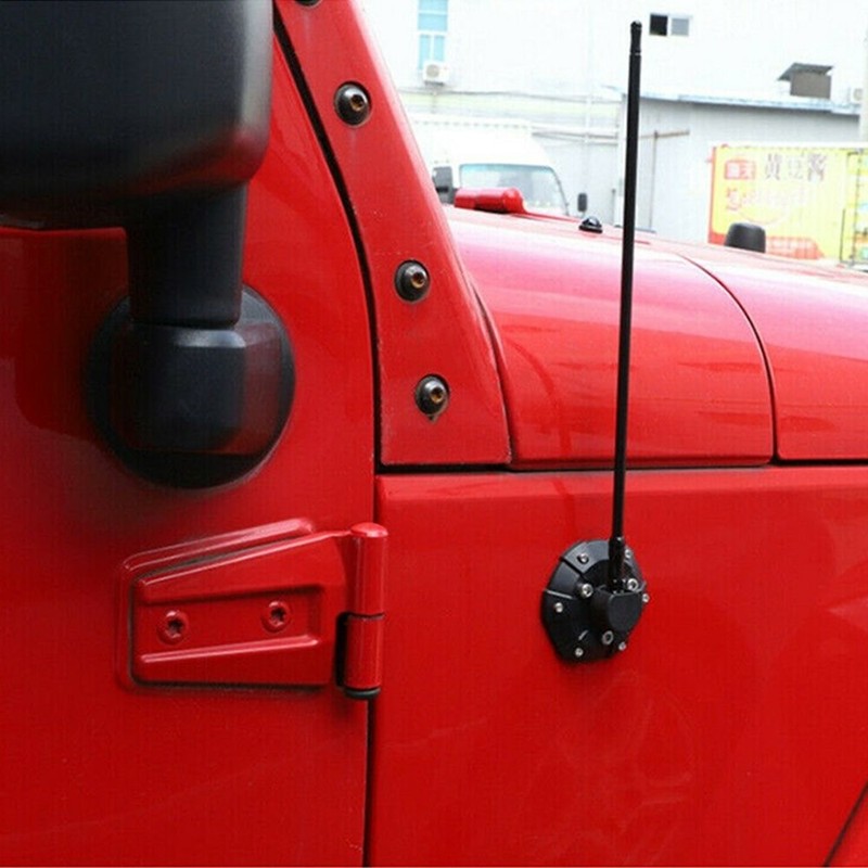 Black Base Antenna Cover For Jeep Wrangler JK JL JT 07-21 Car Auto Accessories gallery