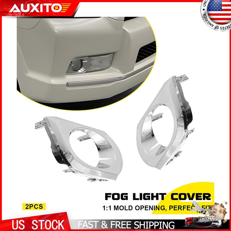 Left & Right Fog Light Cover Bezel Chrome For Toyota 4Runner 2010-2012 2013 Pair