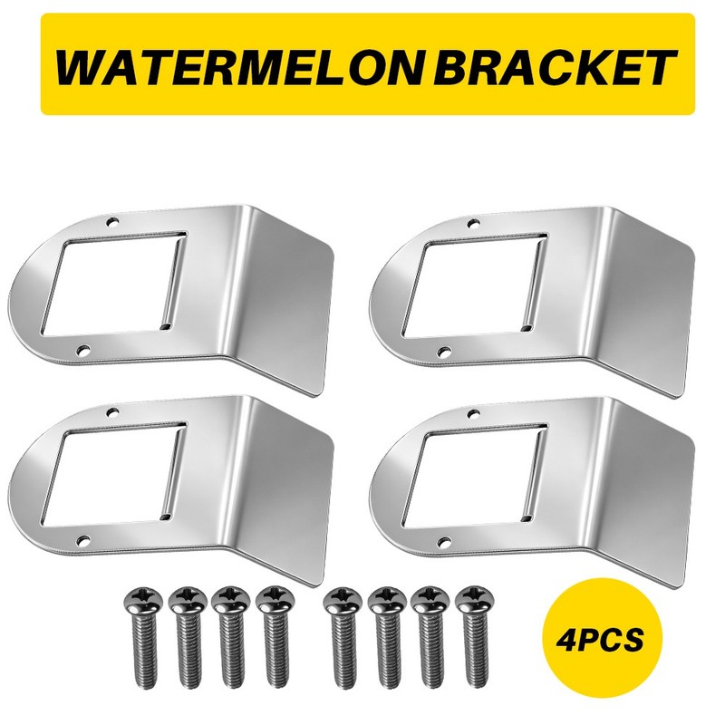 4x Watermelon Light Under Lower Frame Bracket Mount Right Left Stainless Steel