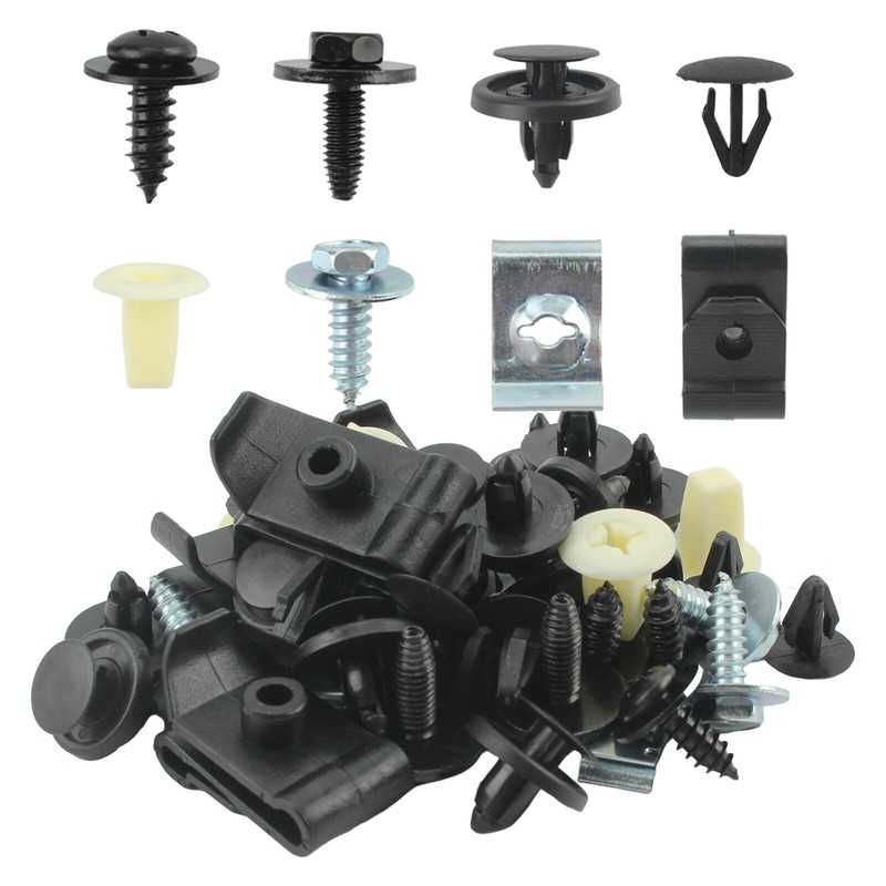50pcs/Set Car Engine Splash Shield Body Bolts Screw Nut Fender Bumper Clip Rivet gallery