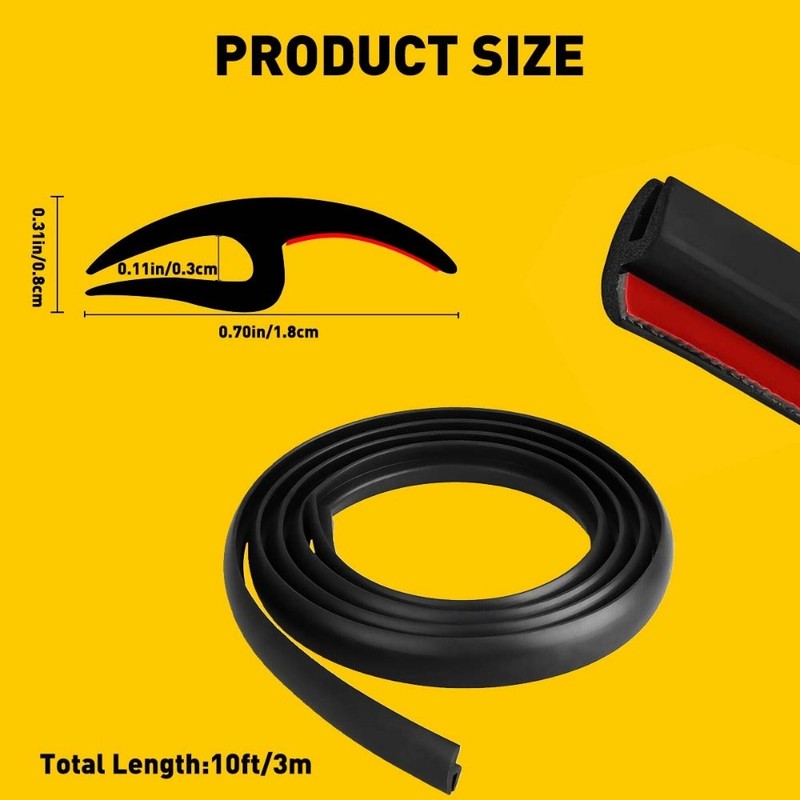 For Honda Models Car Windshield Weather Seal Rubber Trim Molding Cover 10 Feet gallery