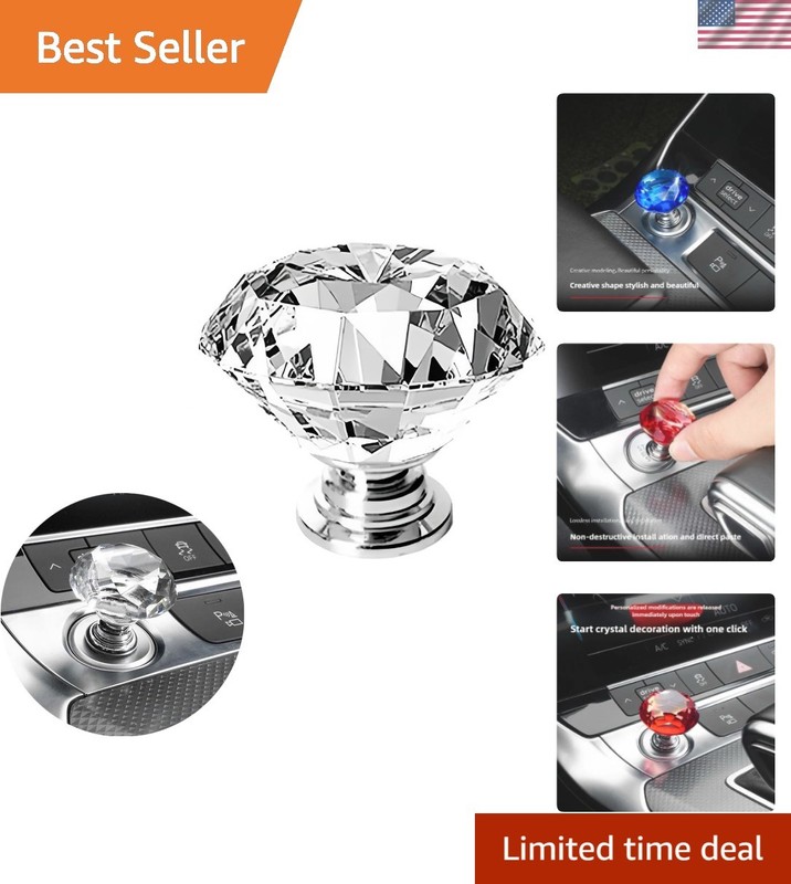 High-Quality Metal Start Button Rocker with Decorative Diamond Finish