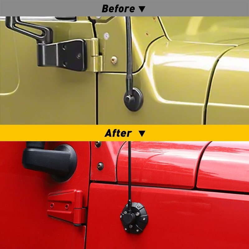Black Base Antenna Cover For Jeep Wrangler JK JL JT 07-21 Car Auto Accessories gallery