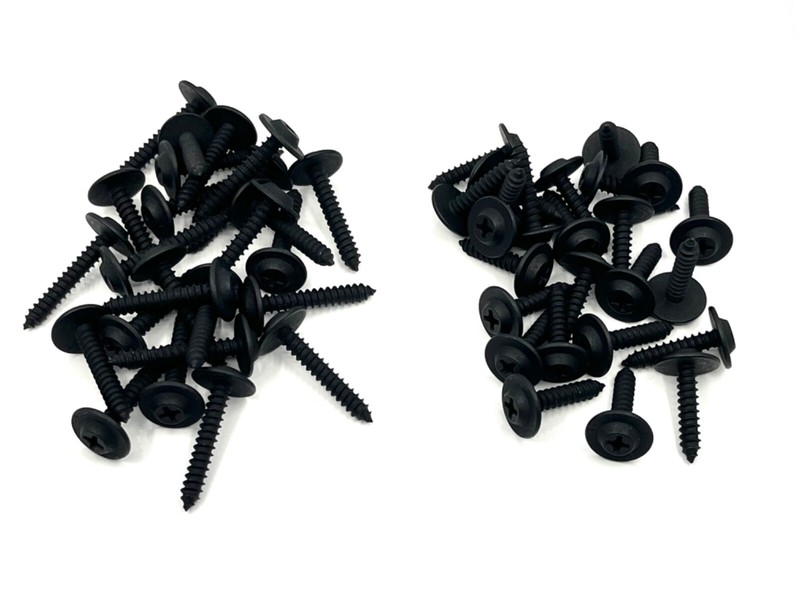50 pcs Phillip flat top 1/2” OD washer head black screws 2 sizes fits Chevy GM