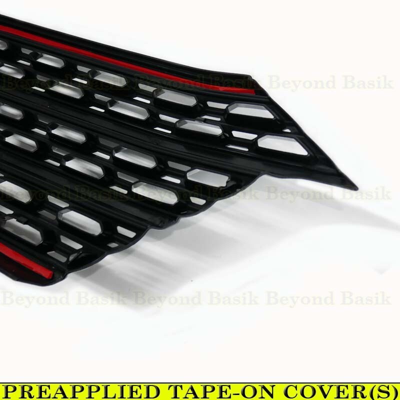 2020-2024 Ford Explorer XLT & BASE MODELS GLOSS BLACK Grille Grill COVER OVERLAY gallery