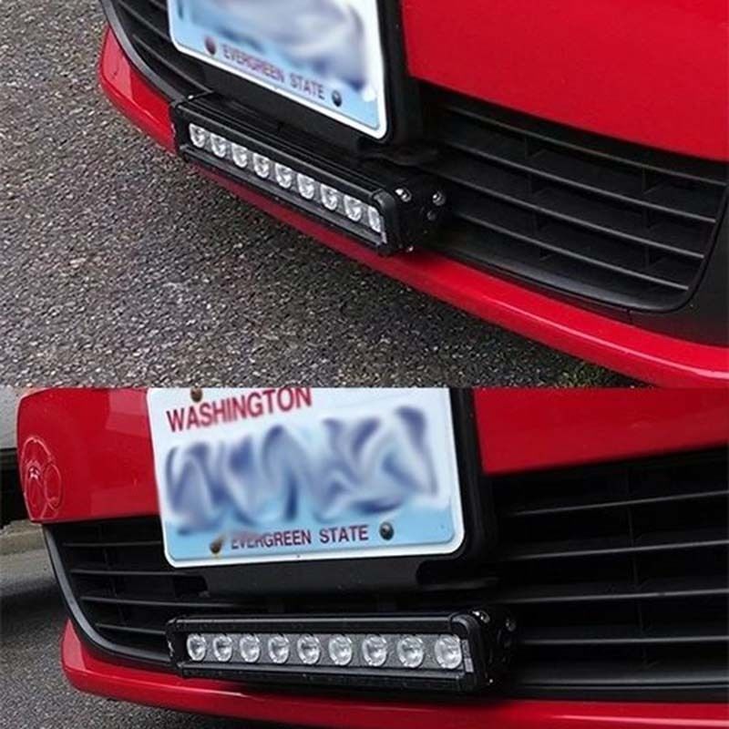 Fit Car Van Audi Front Bumper License Plate LED Light Bar Bracket Support Mount gallery