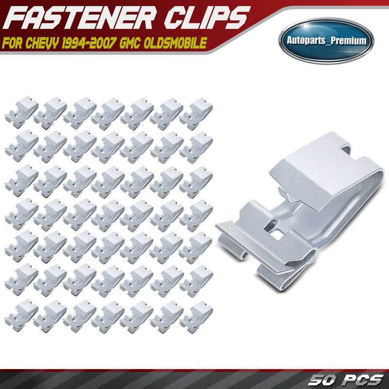 50Pcs Zinc Organic Radiator Grille Retainer Clips for Chevy 94-07 GMC Oldsmobile