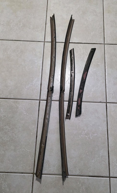 78-87 EL CAMINO GMC CABALLERO ORIGINAL GM ROOFRAIL WEATHERSTRIP CHANNEL SET USED