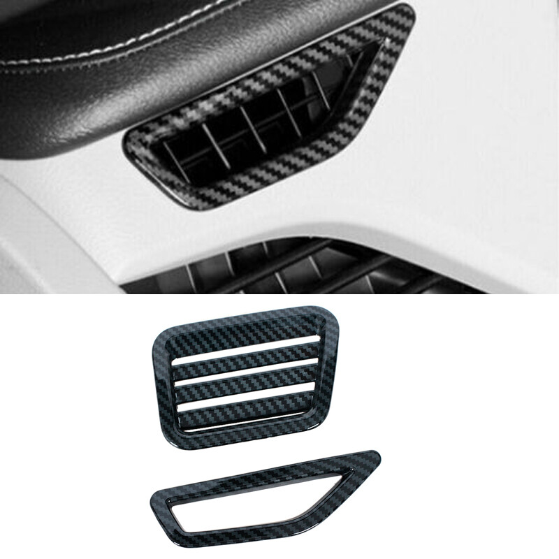 For Toyota Sienna 2015-2020 2x Carbon fiber front air vent frame decoration trim