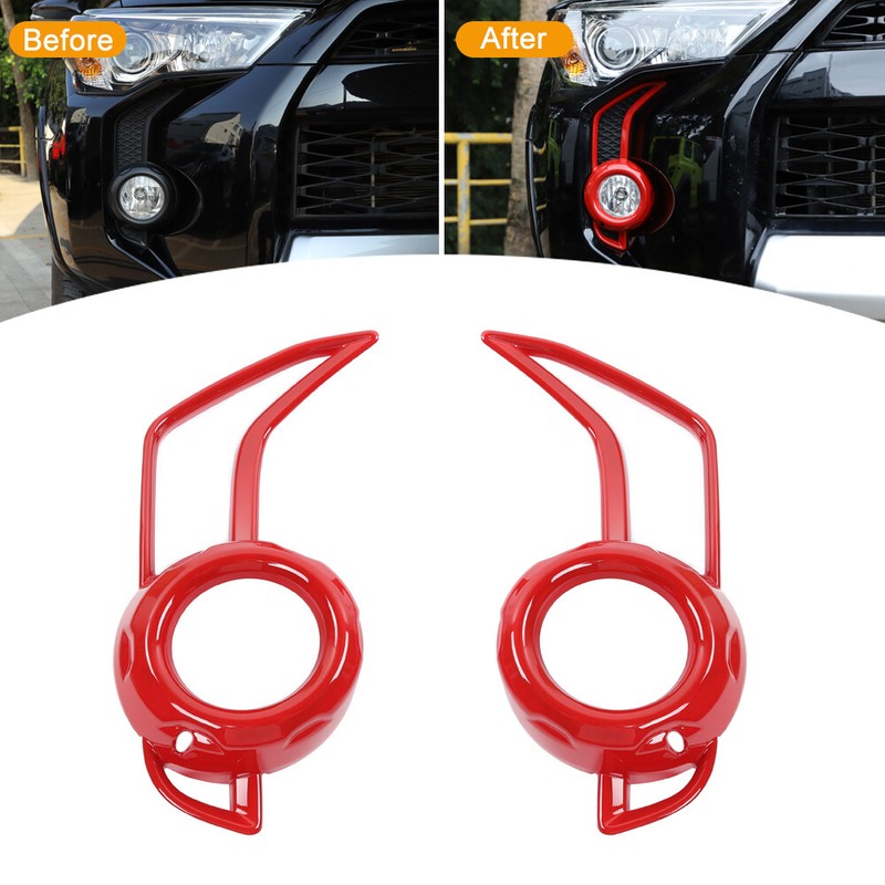 2x Car Front Fog Light Lamp Frame Trim Cover Bezels For 4Runner 10+ SR5/ TRD Pro