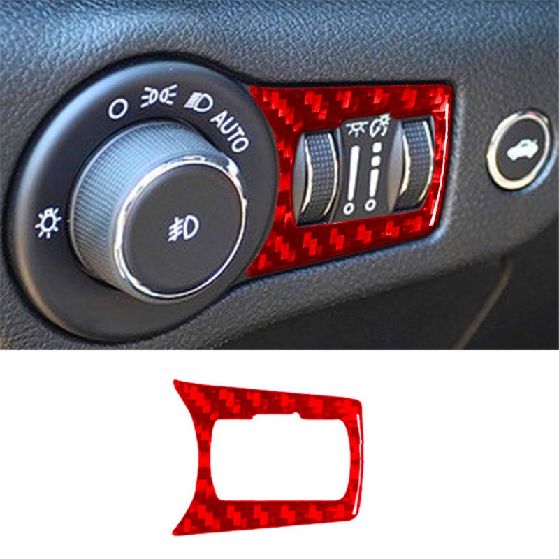 35Pcs For Chrysler 200 2015-2017 Red Carbon Fiber Full Interior Kit Cover Trim gallery