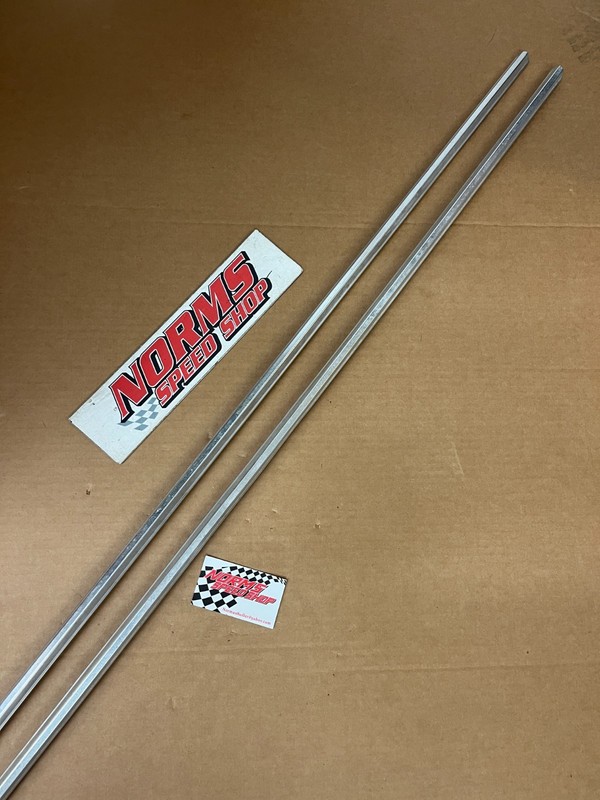 Mopar 1966 1967 CHARGER Upper Top of Door Body Aluminum Trim Molding Chrome Pair gallery