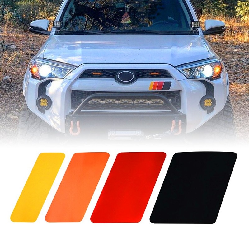 Classic Retro Style Tri-Color Stripe Decal Sticker For Toyota/Lexus, etc 13inch