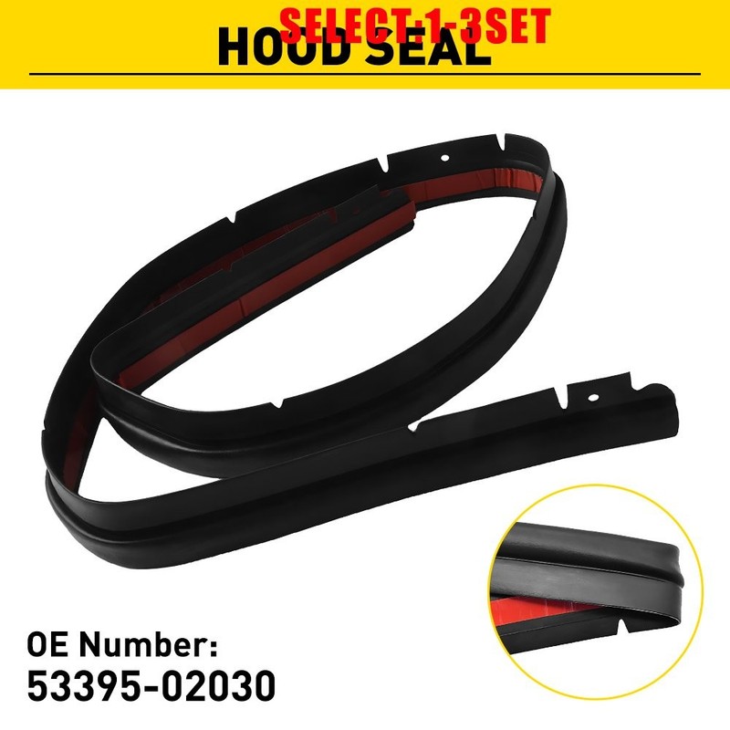 Rubber Engine Hood Seal Strip Fit 07-13 Toyota Corolla Front 53395-02030 1-3X