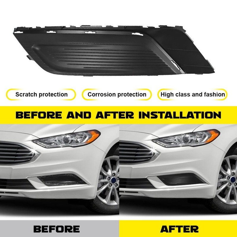 Front Driver Left Side Fog Light Cover Bezel Grille For 2017-2018 Ford Fusion gallery