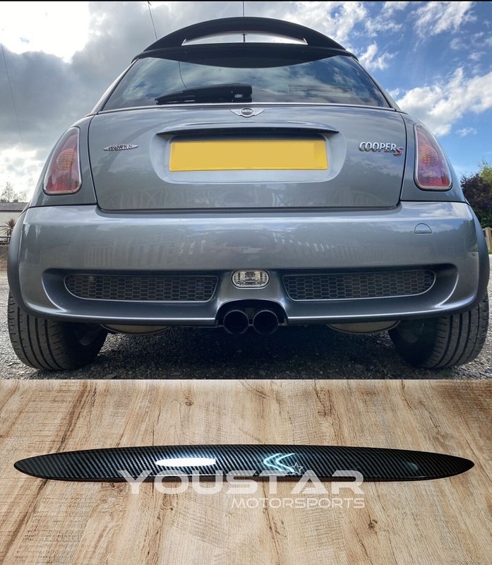 US STOCK Carbon Effect Trunk Lid Handle Trim for MINI Cooper S R50 R52 R53 JCW