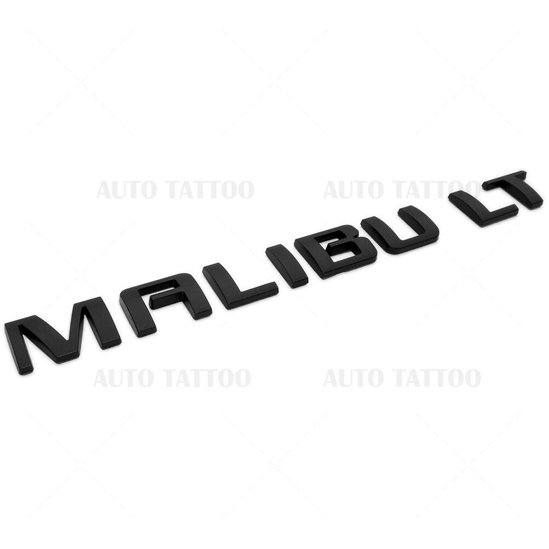 Chevy Malibu LT Trunk Door Letter Emblem Logo Badge Nameplate Matte Black Sport gallery