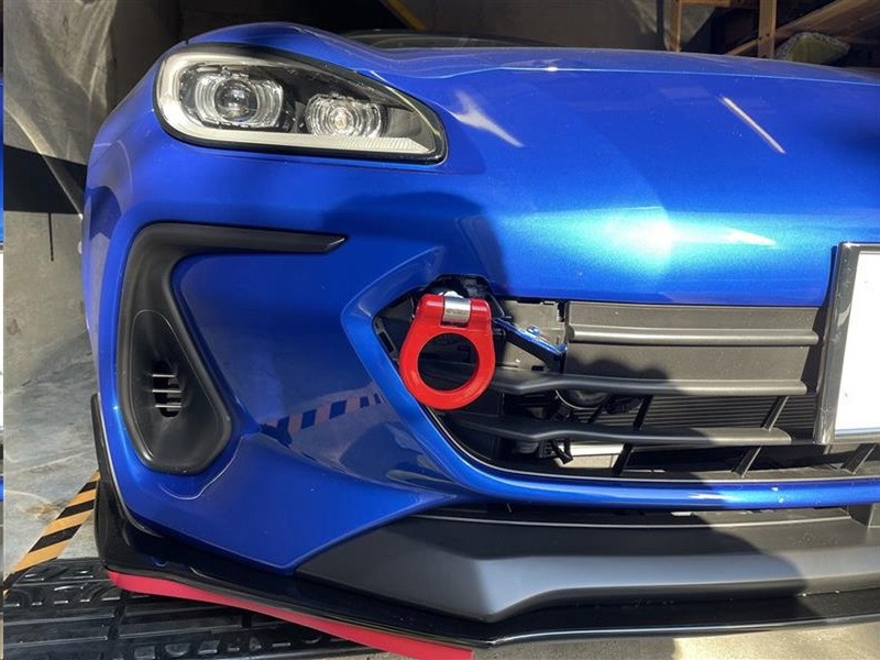 JDM Red Track Racing Tow Hook Ring For 22+ Subaru BRZ, Toyota GR86 Front Bumper gallery