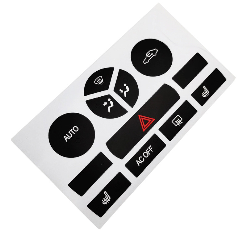 Black Vinyl Climate Control Button Decal for Saab 9-3 Model Years 2007 to 2014 gallery