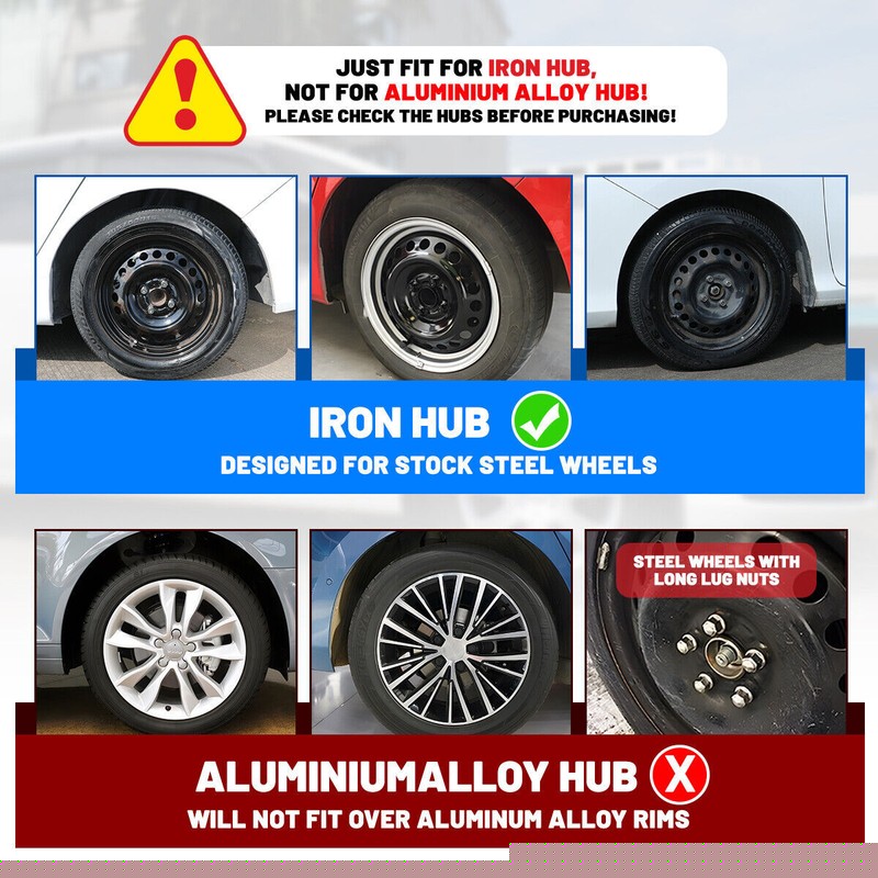 15" 4PCS Hupcaps Wheel Cover Hub Caps Fit R15 Steel Wheel For 06-24 Nissan Versa gallery