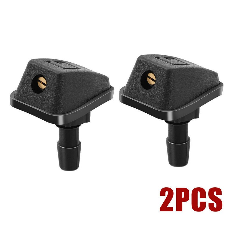 2PCS Car Windscreen Washer Fan-shaped Mist Water Spray Jet Nozzles Parts Y6