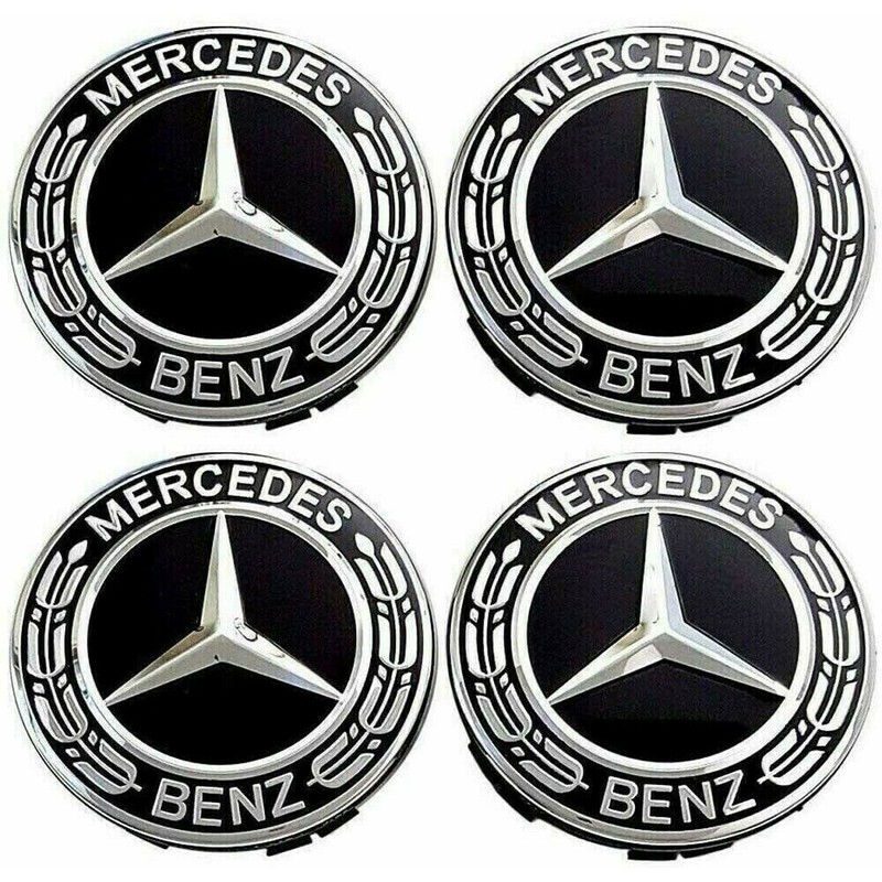 4pcs 75mm Wheel Hub Caps Tire center Covers emblems fit for Mercedes Benz gallery