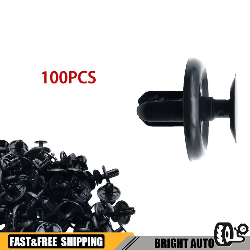 100X For Toyota Pontiac Bumper Clips Fastener Fender Push Plastic Rivet 713014