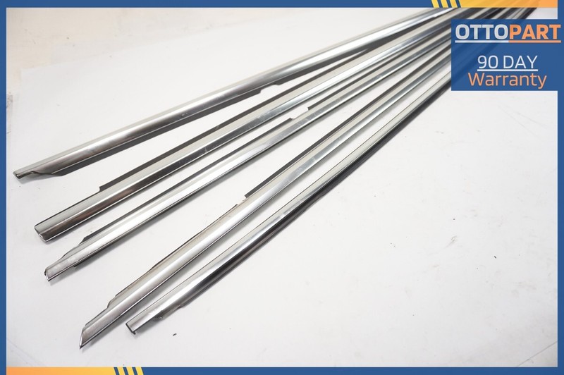 07-13 MERCEDES S550 S600 W221 REAR / FRONT LOWER WINDOW MOULDING TRIM SET CHROME