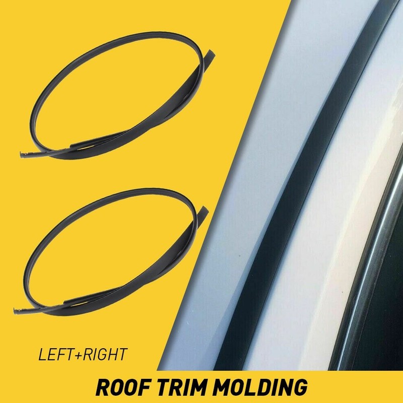 For 2014-2017 Toyota Corolla Sedan Roof 2PCS Drip Trim Molding Left & Right Side