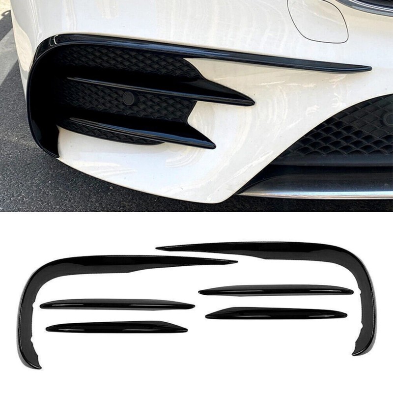 For Mercedes Benz W213 2016-2020 Front Lip Bumper Spoiler Splitter Glossy Black gallery