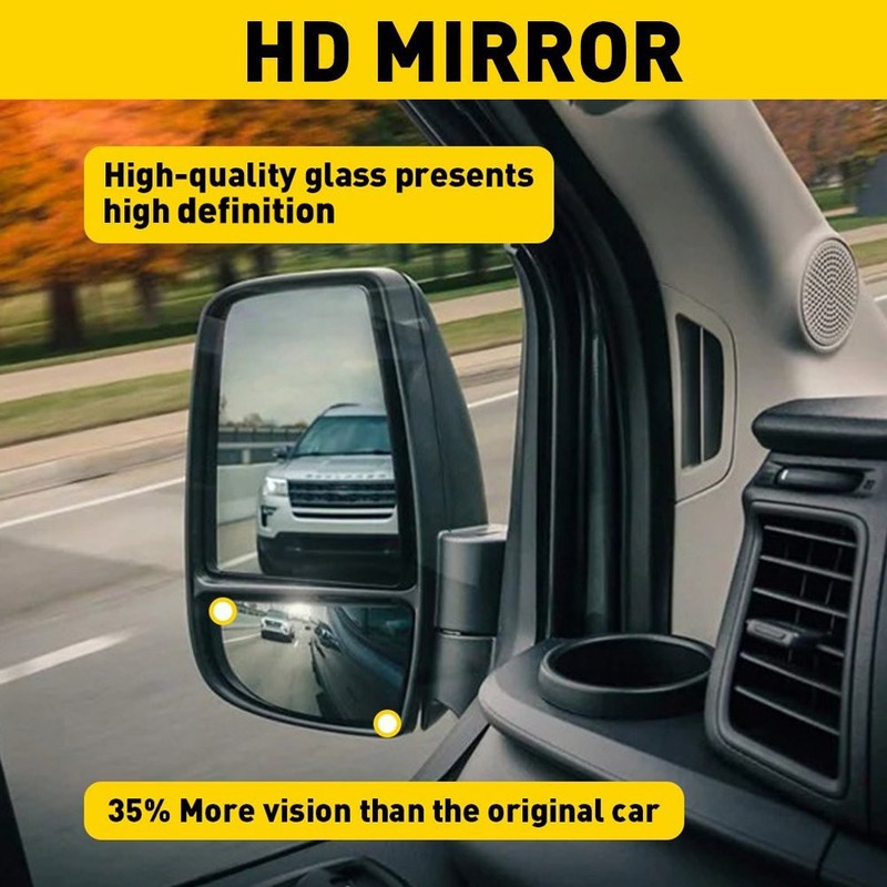 Driver Side Lower Mirror Glass Assembly For 2015-2022 Ford Transit-250 1-5x gallery