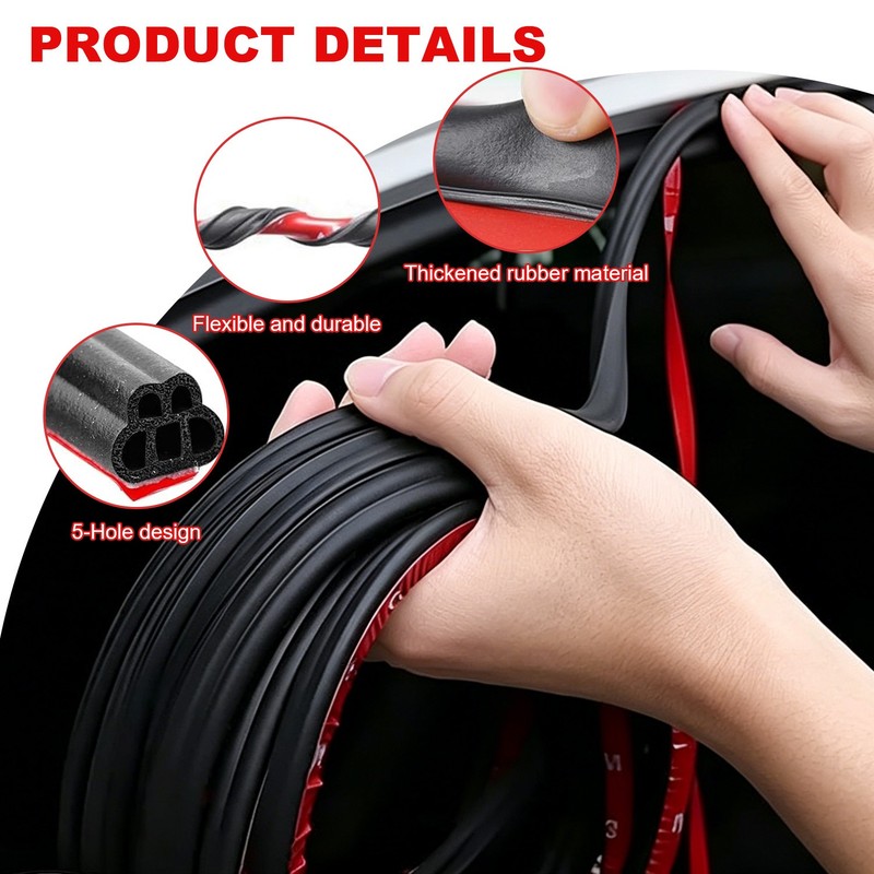 33FT Car Door Edge Rubber Seal Weather Strip For Toyota L Shape Accessories gallery