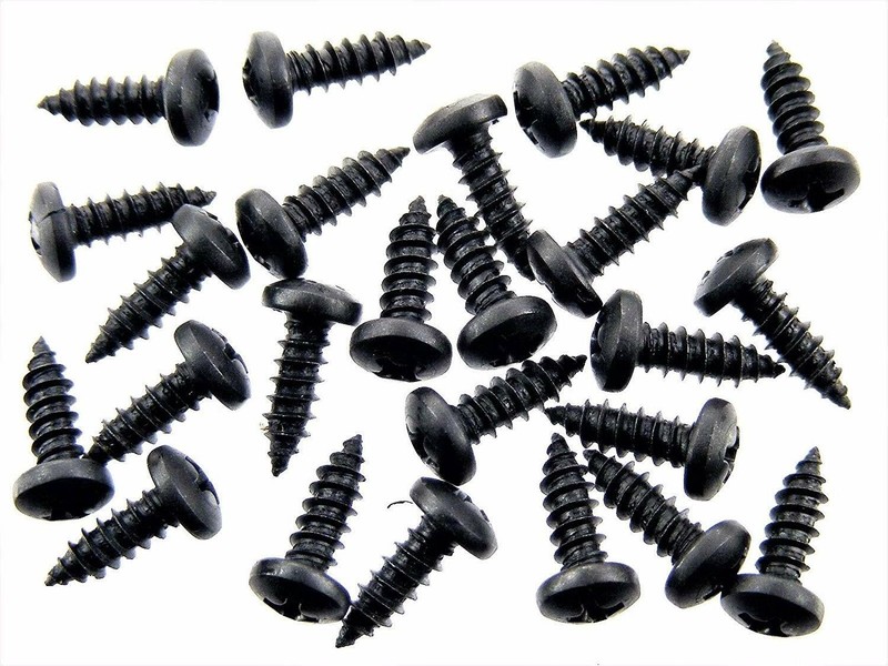 #8 x 1/2″ Phillips Pan Head Black Trim Screws (Qty-25) #56