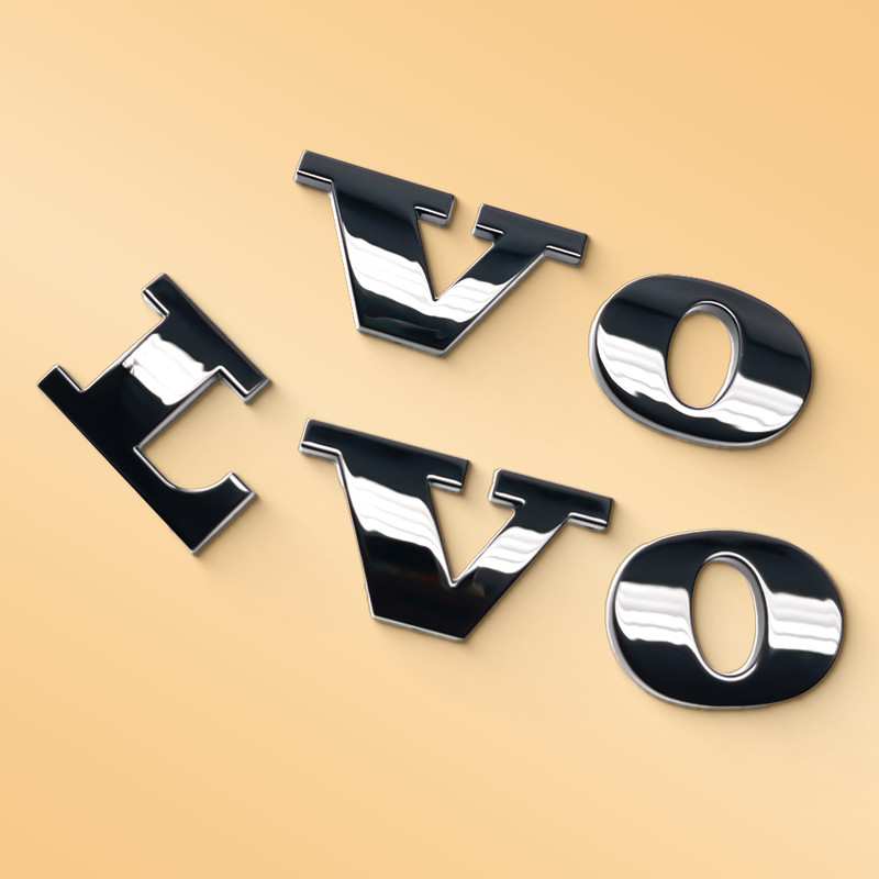 Gloss Black Rear Trunk Emblem For Volvo Accessories Sport Letter Raised Badges