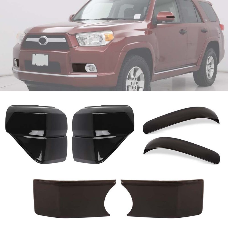 6x Smoked Fog Light Tailgate Mirror blinker Lamps Covers Set For 4Runner 2010-13