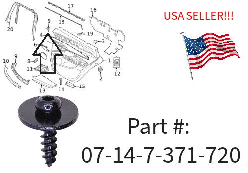 8 NEW DOOR TRIM PANEL TORX SCREWS! FOR BMW ’14-20 I3 ’18-21 X3 & ’19-ON X4!