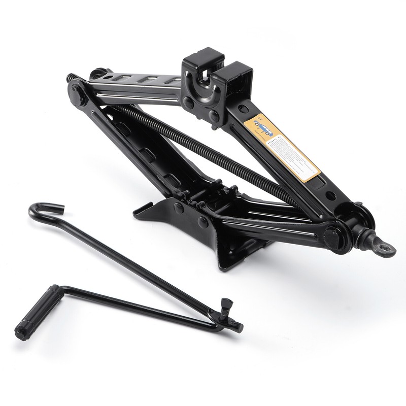 2 Ton Mini Portable Scissor Jack Car Van Vehicle Stand Tire Tool W/ Steel Handle gallery