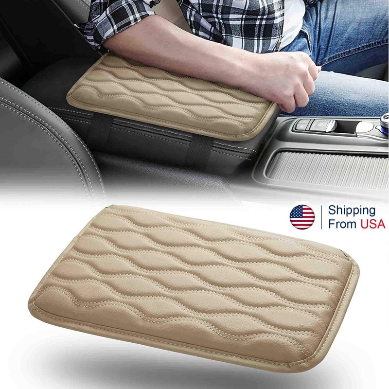 PU Leather Auto Armrest Pad Cover Center Console Box Cushion Mat Car Accessories gallery